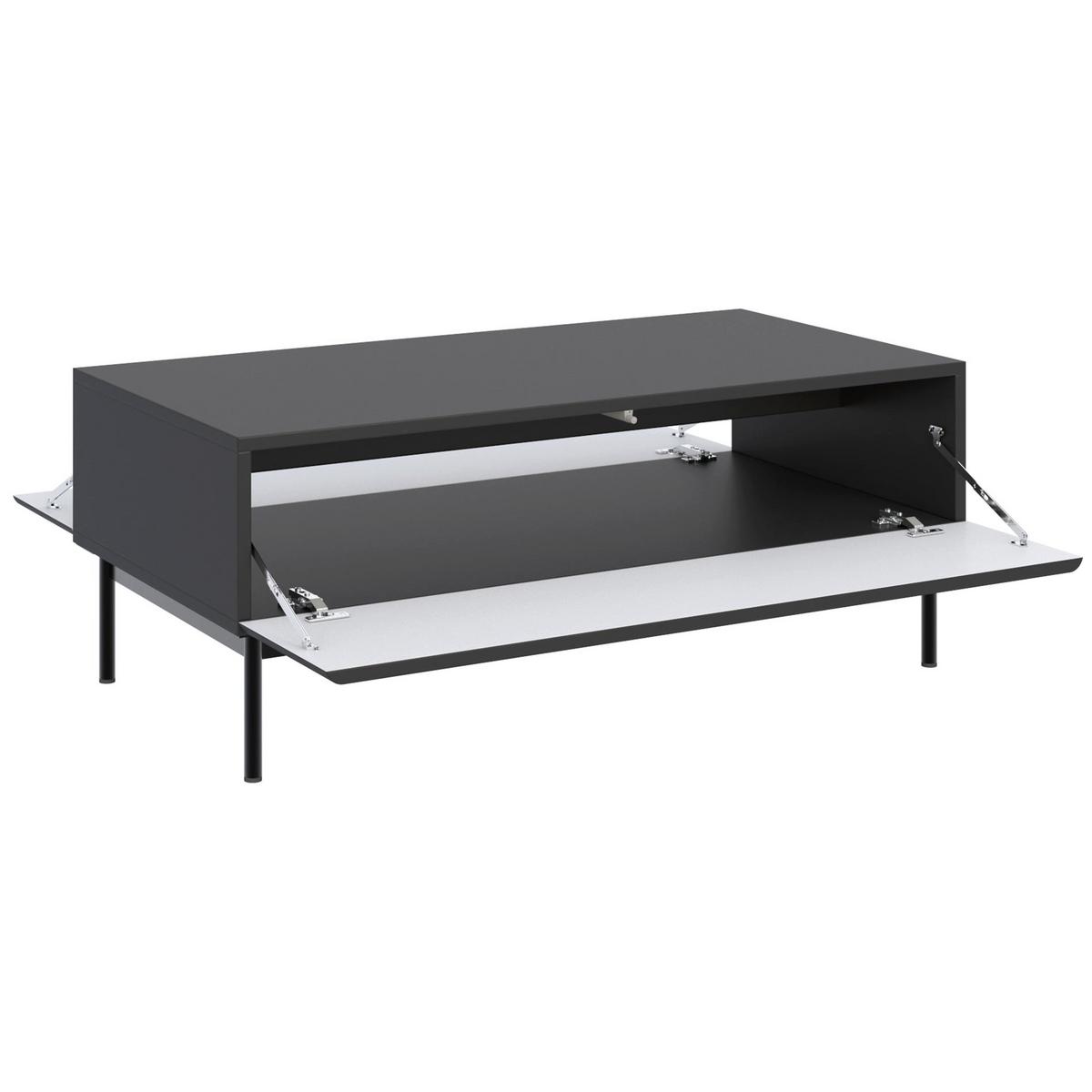 COUCHTISCH Olio schwarz 100/53 cm - Schwarz, Holzwerkstoff/Metall (53.2/100/40.2cm) - Selsey