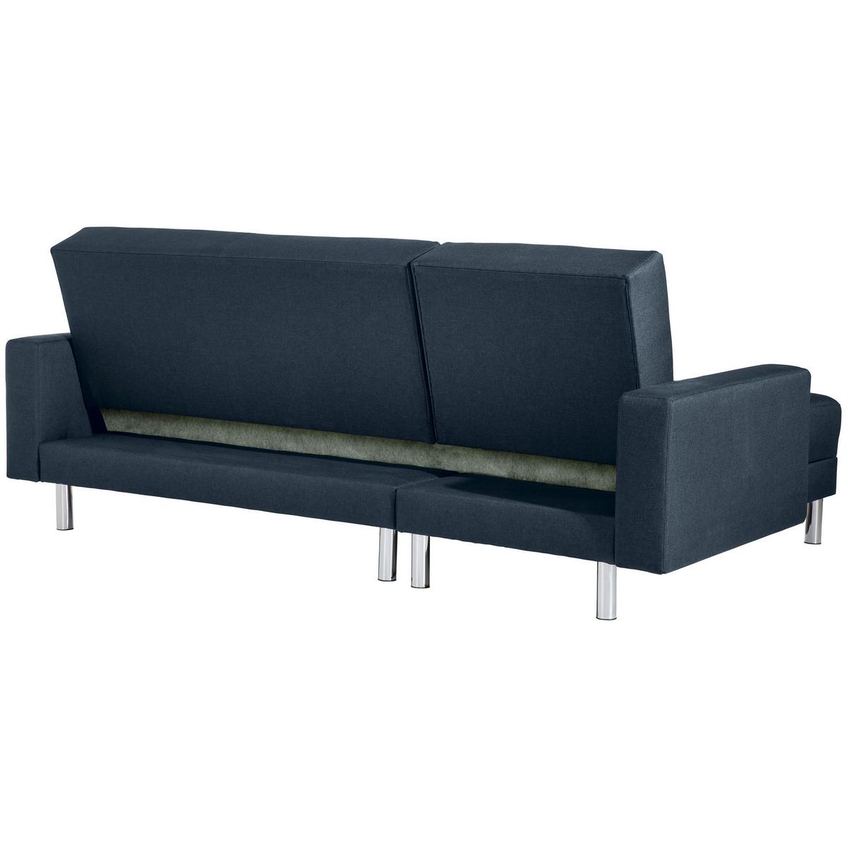 FUNKTIONSSOFA mit Hocker Katryna Flachgewebe blau - Blau, Kunststoff (144/92/230cm) - 58aufmkessel