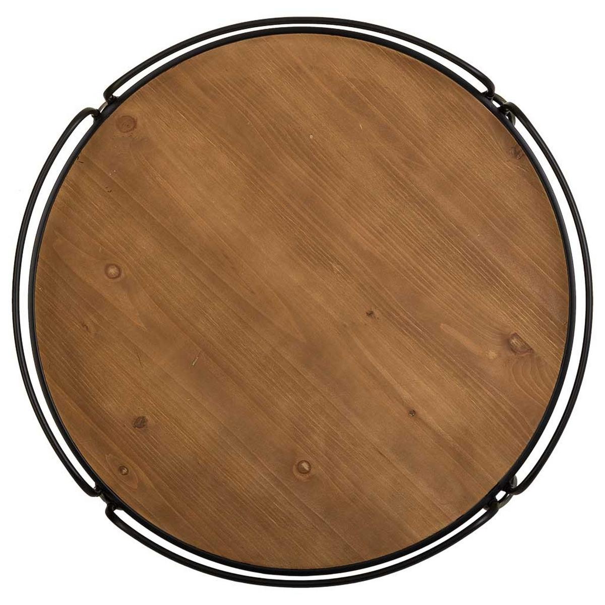 TISCH aus Metall und Holz, schwarz, 78x53cm - Schwarz, Holz (78/78/53cm) - Wanderlust