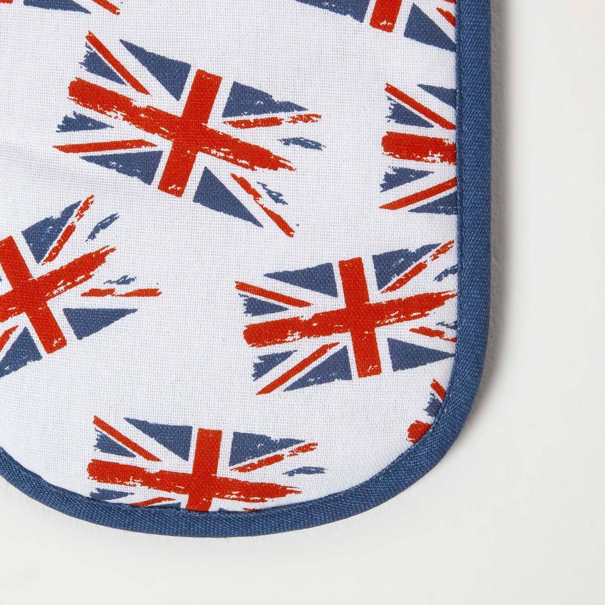 DOPPEL-OFENHANDSCHUH Union Jack, 18/85 cm, Baumwolle wattiert - Multicolor, Textil (18/85cm) - Homescapes