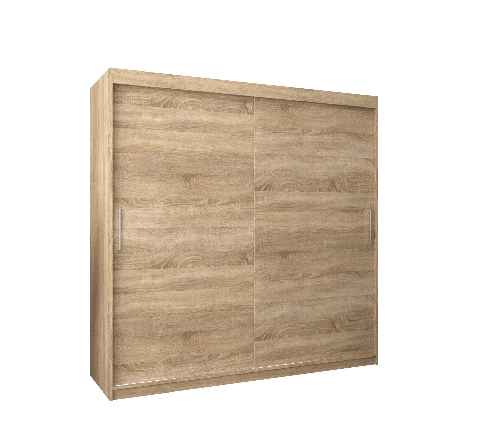 SCHIEBETÜRENSCHRANK TOKYO 200/200/62 2-türig - Silberfarben/Sonoma Eiche, Holz/Kunststoff (200/200/62cm) - MÖBEL KRYSPOL