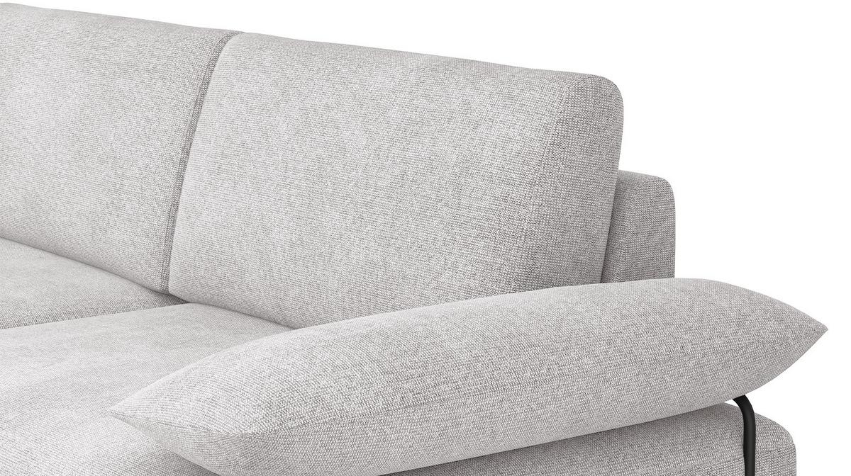 SOFA LORI 3-Sitzer, creme - Creme/Schwarz, Holzwerkstoff/Textil (245/87/96cm) - Wozimo