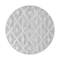 TEPPICH Hochflor EISACK in Grau, geometrisch, aus Polypropylen, Ø 200 cm - Grau, Textil (200/200cm) - KADIMA DESIGN