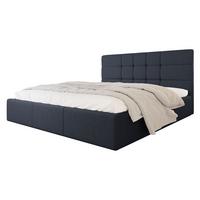 POLSTERBETT Swift mit Lattenrost aus Metall - Schwarz/Dunkelblau, Holz/Holzwerkstoff (160/200cm) - MIRJAN24