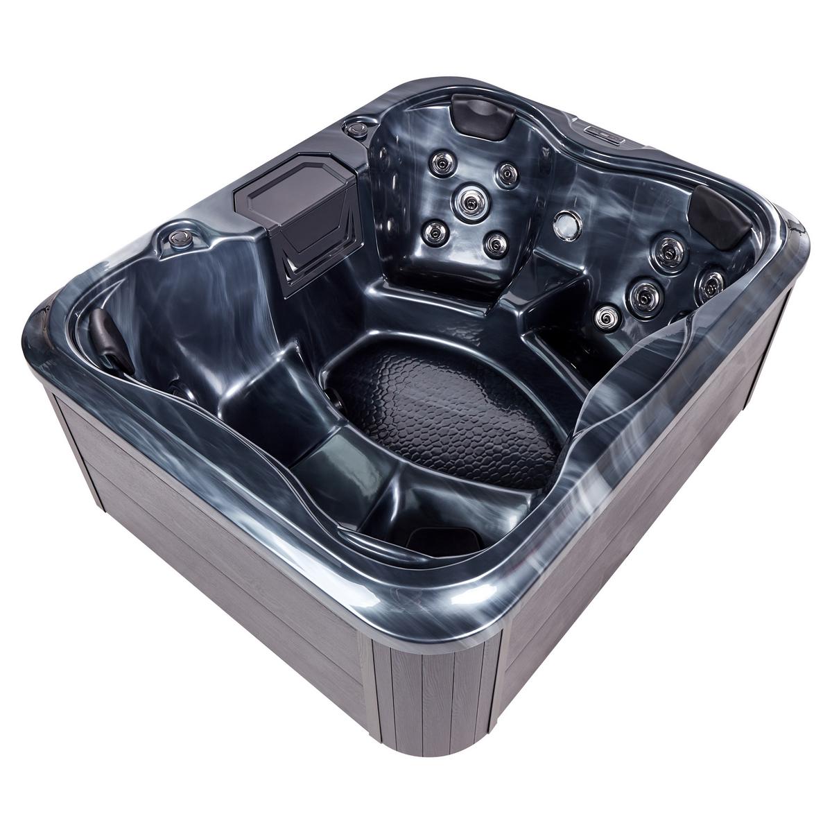WHIRLPOOL Grau ArceIia - Grau, Kunststoff (215/80/180cm) - Beliani