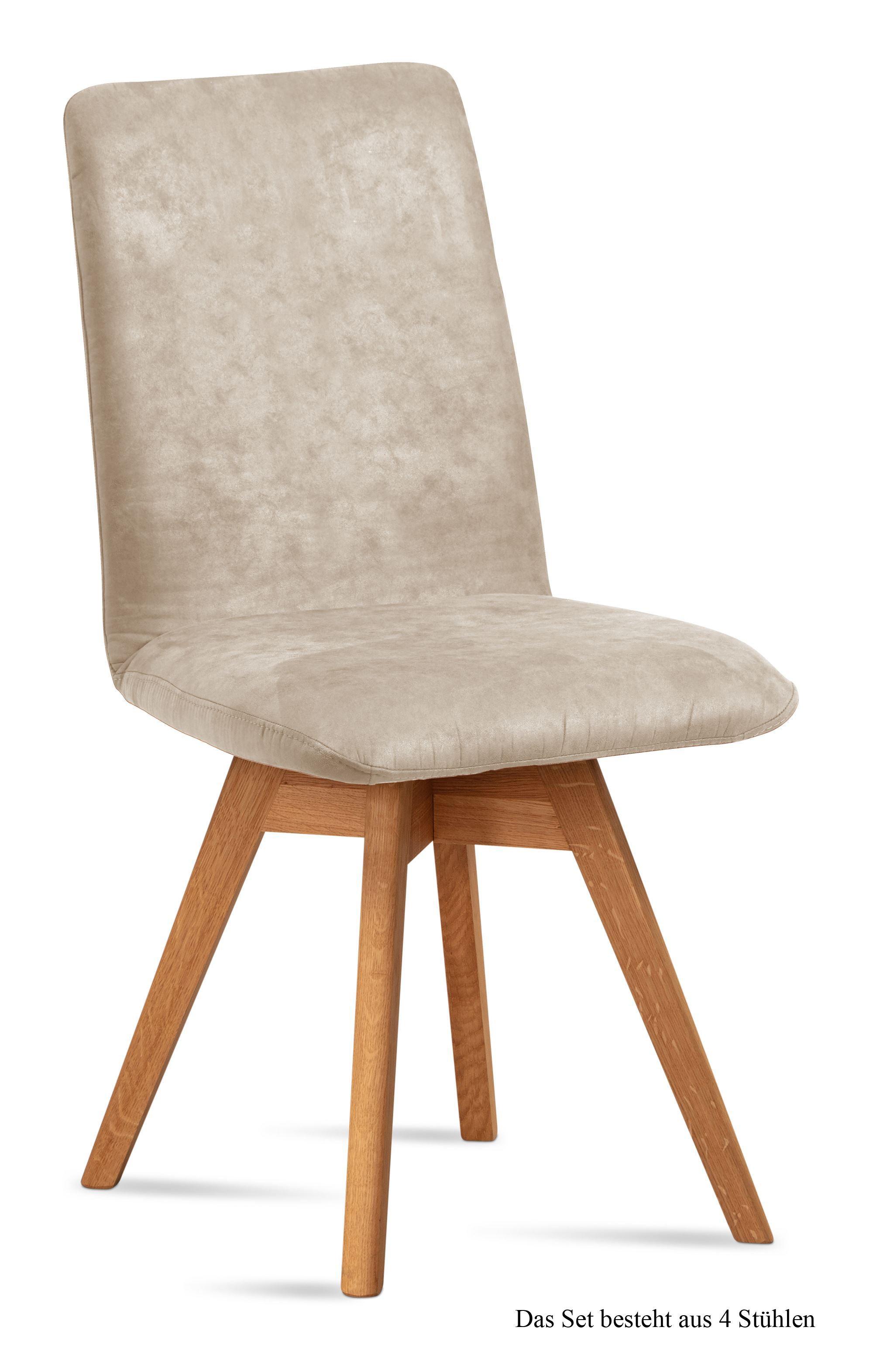 ESSZIMMERSTUHL drehbar (4er-Set) Donni 47x92x60 Eiche geölt/Natur - Eichefarben/Naturfarben, Kunststoff (60/92/47cm) - 58aufmkessel