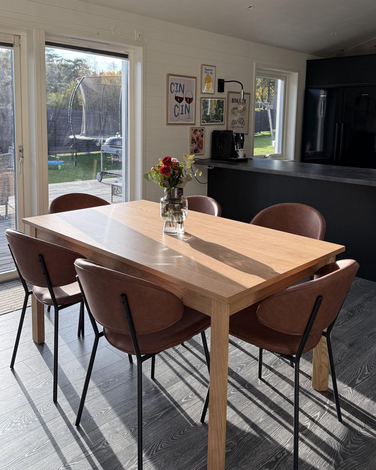 ESSTISCH Helle Eiche 160/90 cm Gisela - Hellbraun, Holzwerkstoff (160/90/77cm) - Beliani