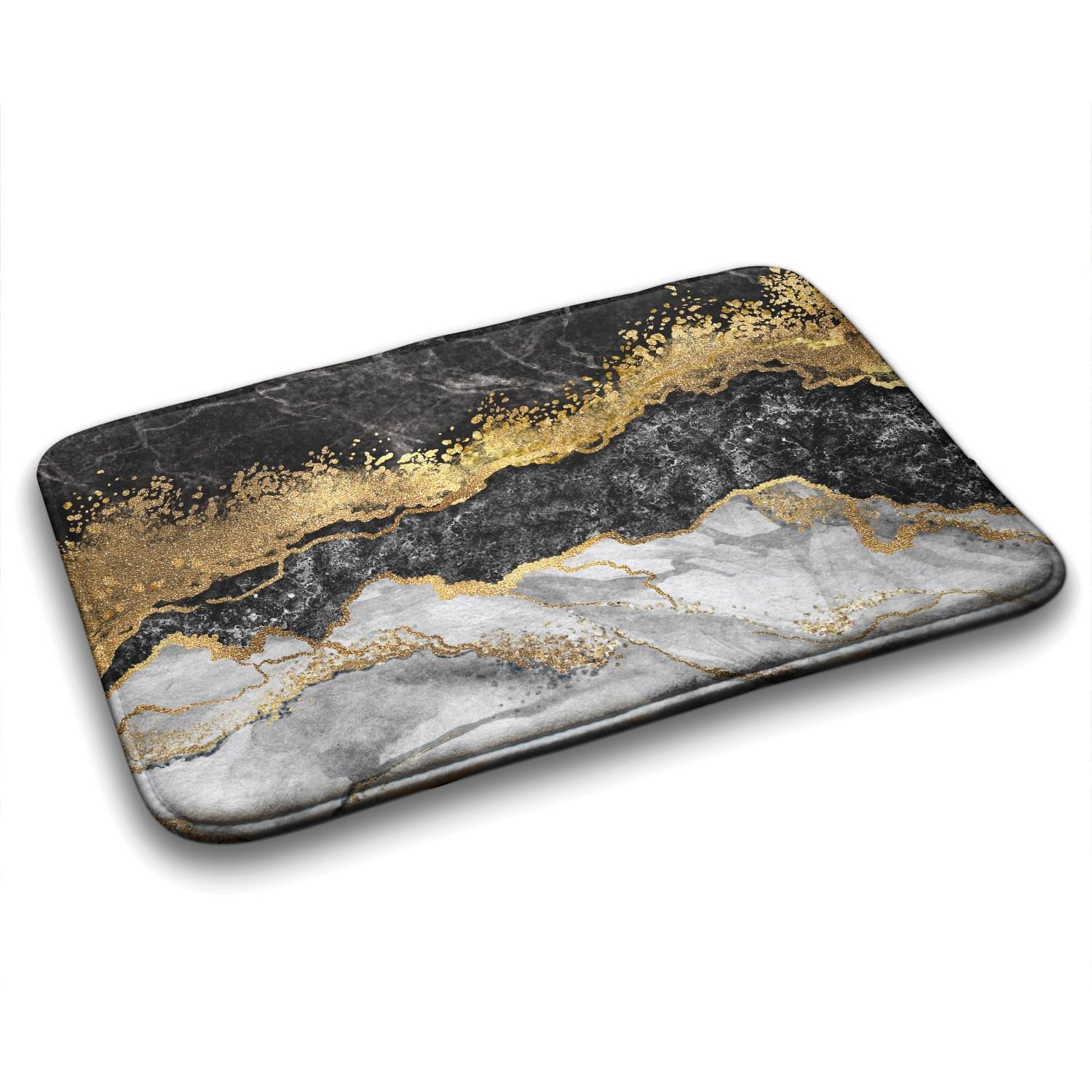 BADTEPPICH 90x60 cm Goldener Marmor - Goldfarben, Textil (90/60cm) - TULUP
