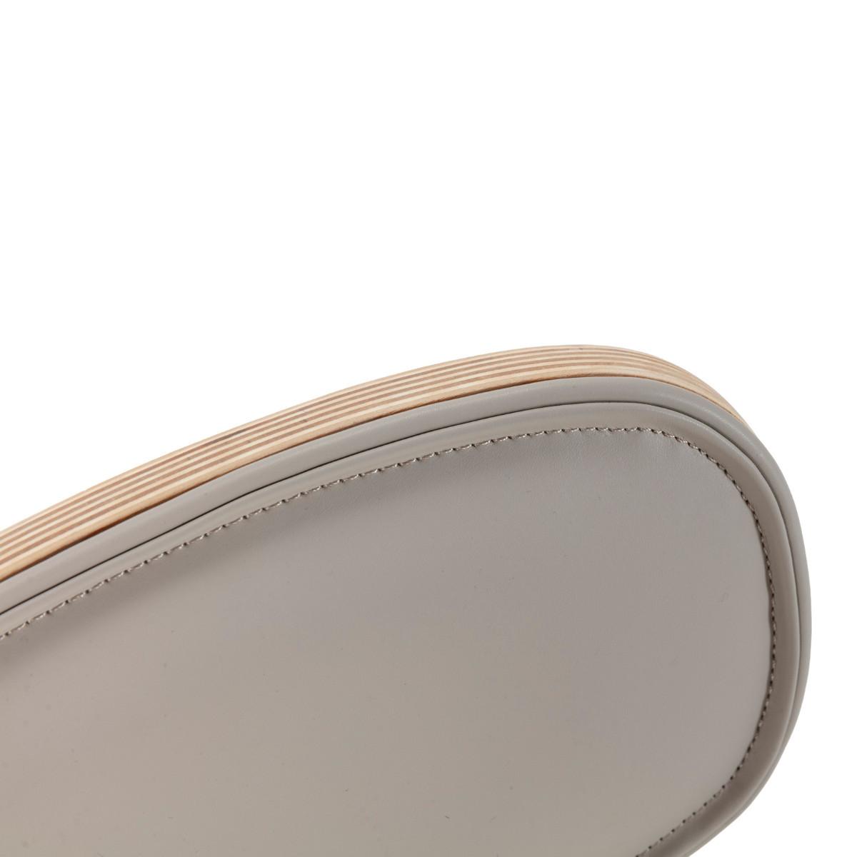 HOCKER 2er-Set aus Kunstleder mit Metallfüßen 41/95/50 cm - Beige, Metall (41/95/14cm) - Calicosy