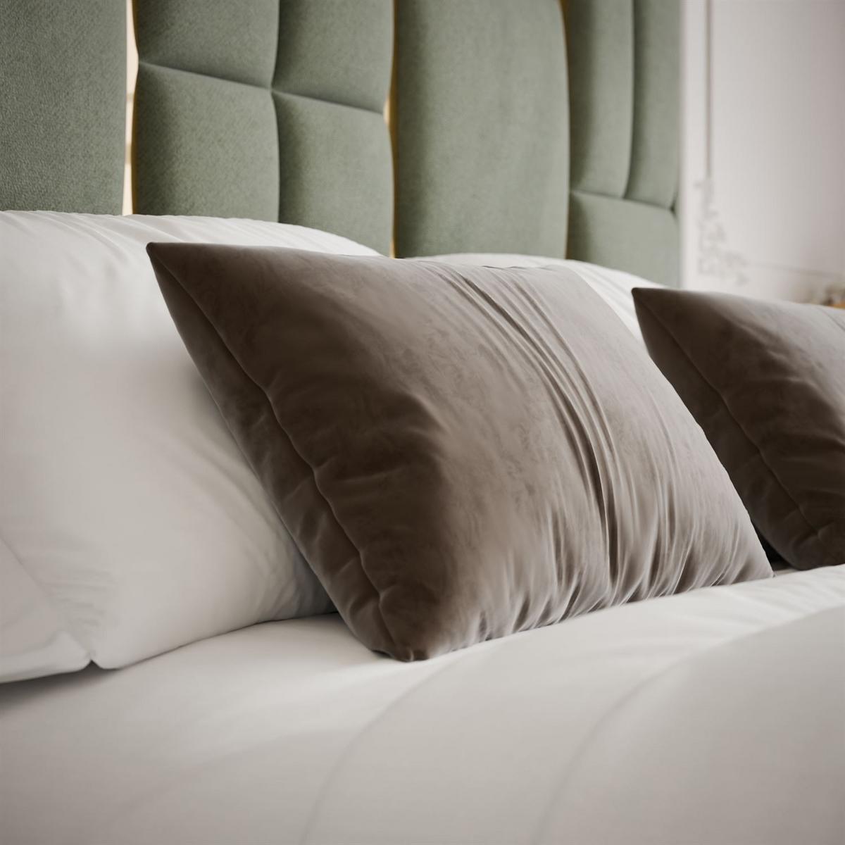 POLSTERBETT BRIGITTE GOLD mit Bettkasten 140x200 cm Element 11 - Grün, Textil (140/200cm) - Lookway