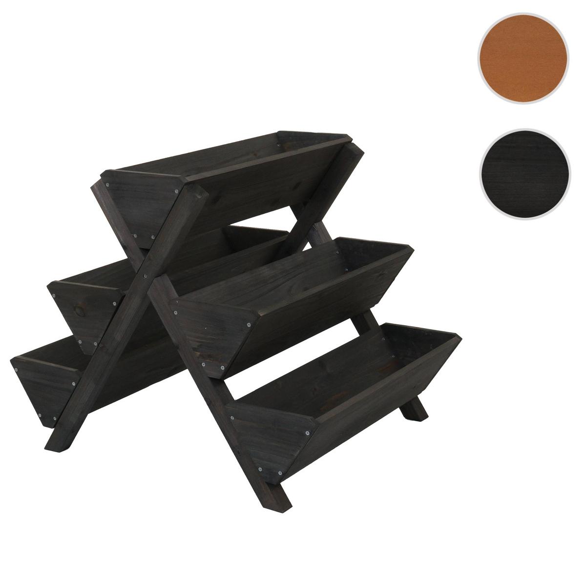PFLANZTREPPE Anthrazit - Anthrazit, Holz (56/56/70cm) - MCW