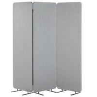 BÜRO-RAUMTEILER 184/184 cm Hellgrau Standi - Hellgrau/Grau, Textil (184/184/30cm) - Beliani