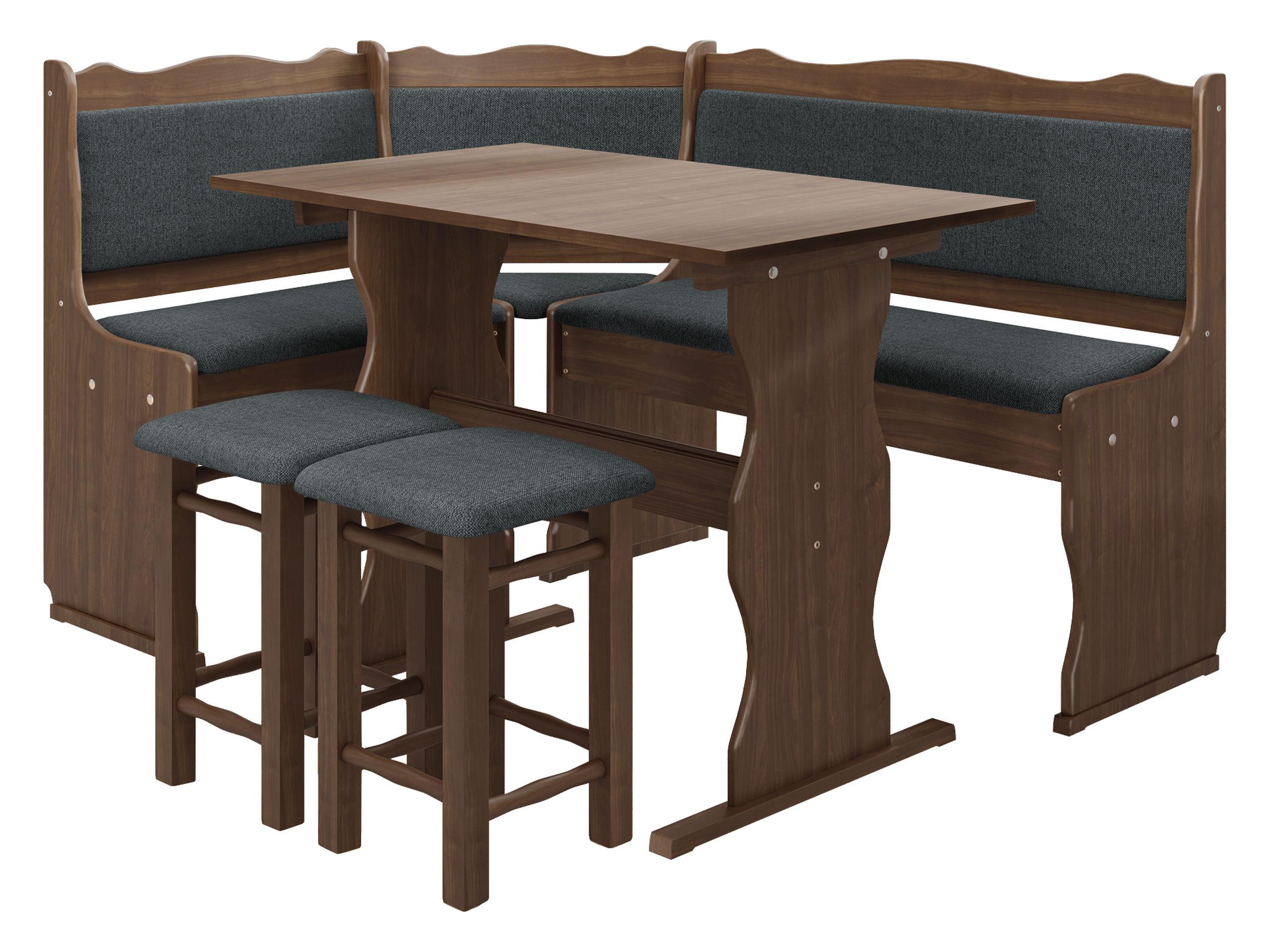 ECKBANKGRUPPE Mini - Hellbraun/Dunkelgrau, Holz (145/87/105cm) - MIRJAN24