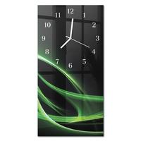 WANDUHR aus Glas 30x60 cm - Abstraktion - Schwarz, Glas (30/60/0.4cm) - TULUP