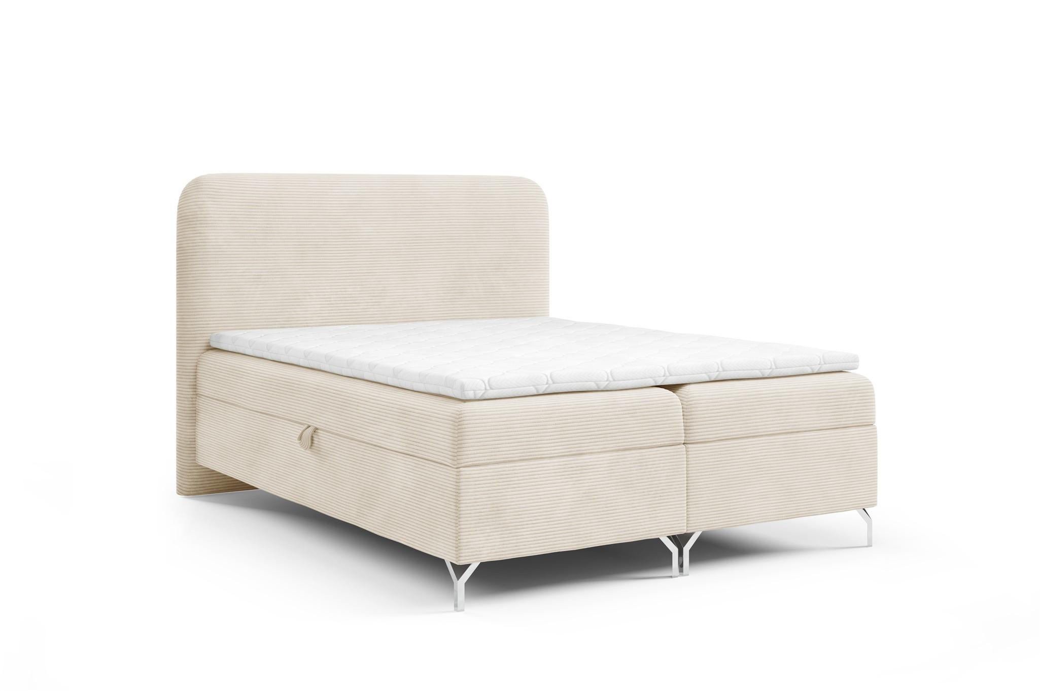 BOXBETT Emilio Pre. In überlänge - Creme, Holzwerkstoff/Textil (160/220cm) - Fun Möbel