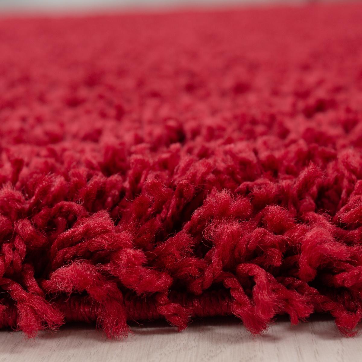 HOCHFLORTEPPICH RHEIN, einfarbig, Rot, 60 x 110 cm - Rot, Textil (60/110cm) - KADIMA DESIGN