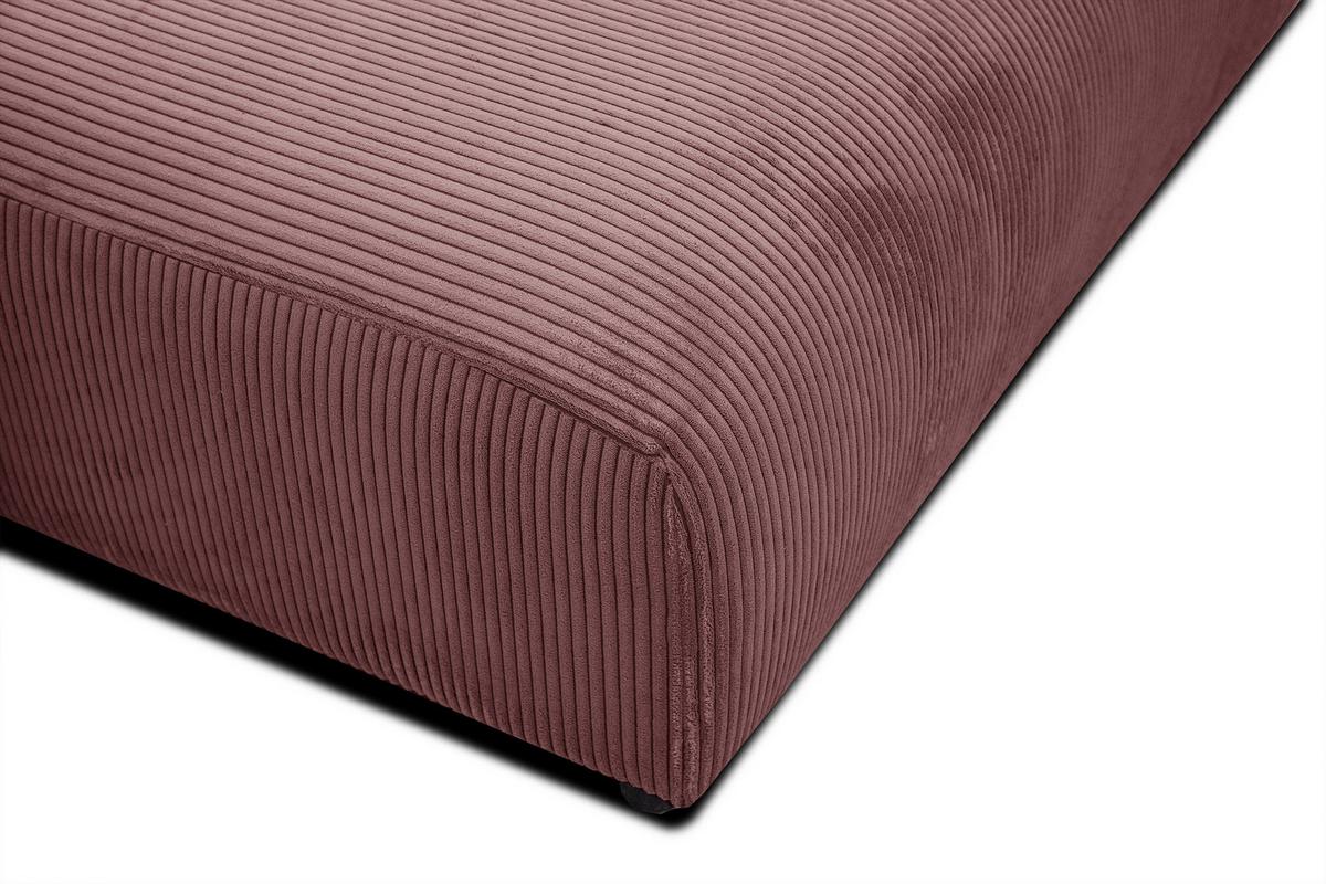 ECKSOFA TAUER 5-Sitzer, altrosa - Altrosa/Schwarz, Holzwerkstoff/Kunststoff (174/292cm) - Wozimo