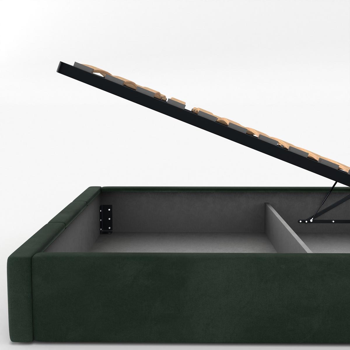 POLSTERBETT für Schlafzimmer Bett mit Stauraum Flaschengrün 90x200 - Dunkelgrün, Holzwerkstoff/Metall (90/200cm) - Muralo