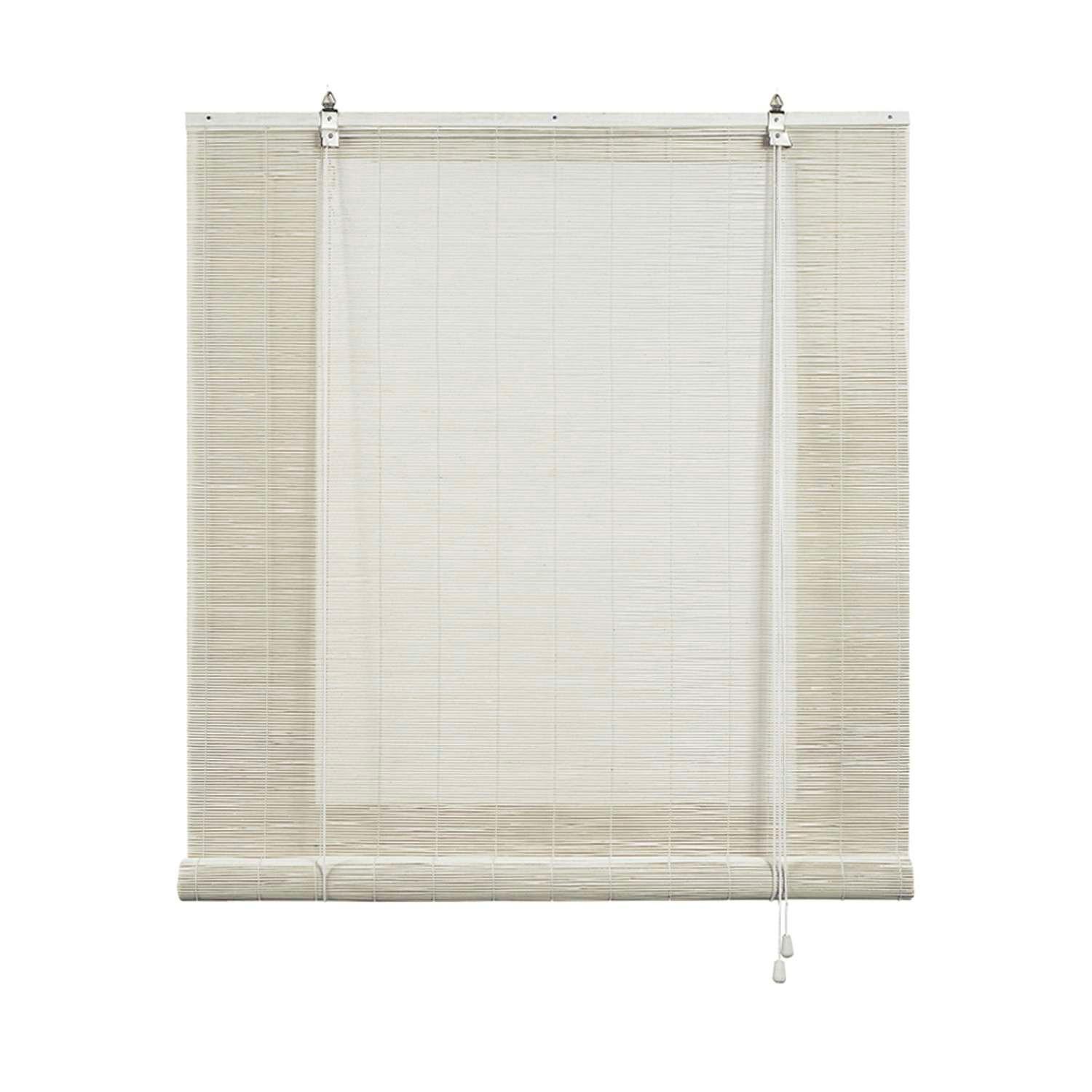 BAMBUSROLLO Weiß, 150 cm x 175 cm - Weiß, Kunststoff (150/175cm) - STORESDECO