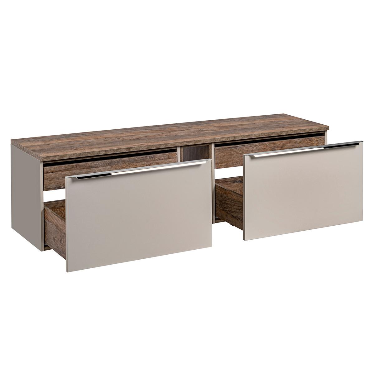 WASCHTISCHUNTERSCHRANK 180cm Éros Taupe - Taupe, Holzwerkstoff (180/48/46cm) - Petits-meubles