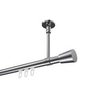 GARDINENSTANGE INNENLAUF Sonette Sitra 200 cm, 1-läufig, 20 mm Ø Chrom - Chromfarben, Metall (200cm) - INTERDECO