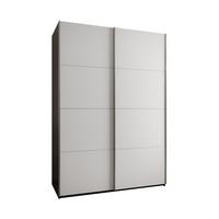 SCHWEBETÜRENSCHRANK 245,5/170/64 2-türig - Silberfarben/Schwarz, Holz/Metall (170/245/64cm) - Abiks Möbel