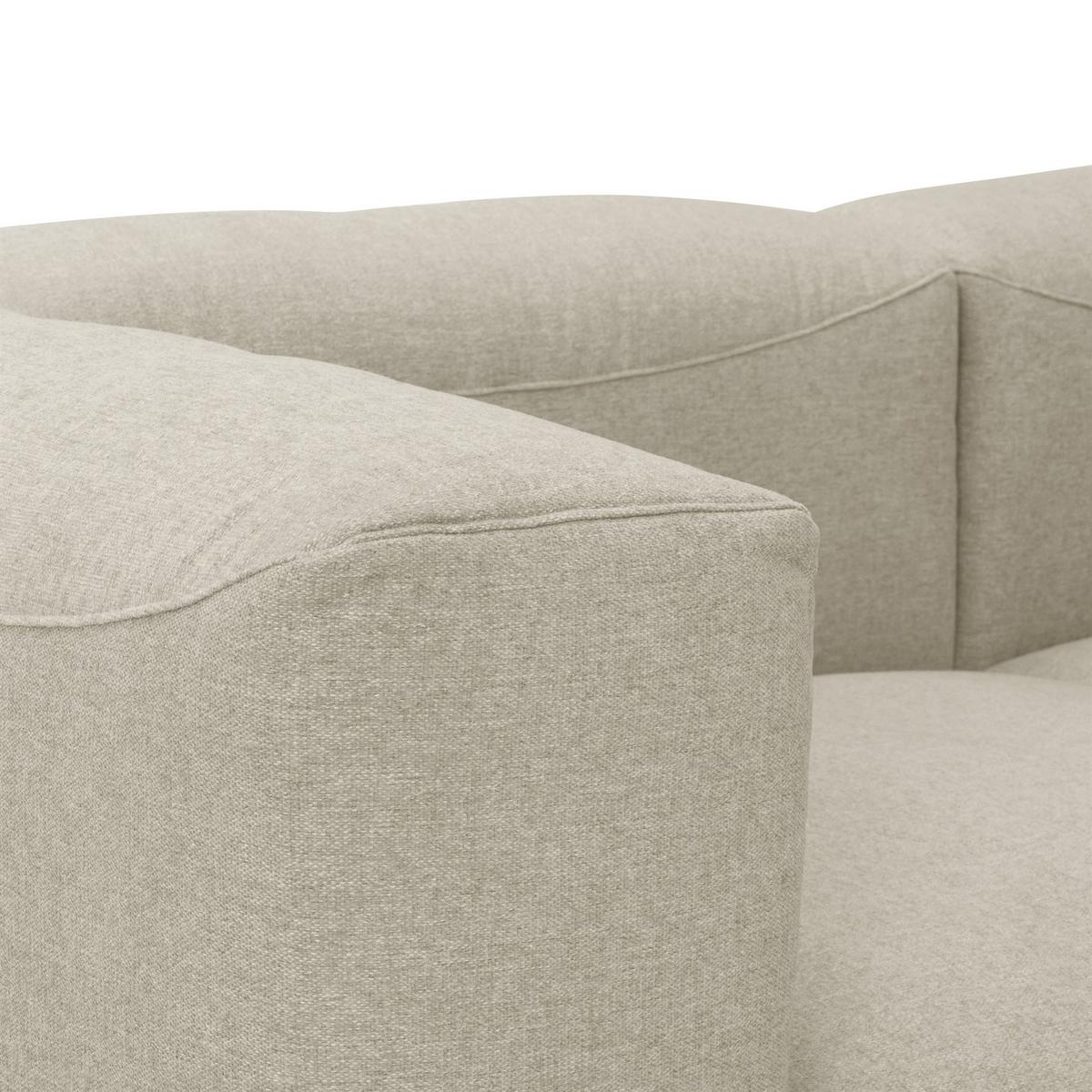ECKSOFA mit Longchair links Kattrina Flachgewebe creme - Creme, Kunststoff (160/275cm) - 58aufmkessel