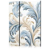 PARAVENT Akustik 3-tlg 135x172 cm Barocke Ornamente - Blau, Holz/Textil (135/172/3cm) - Muralo
