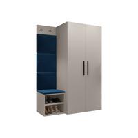 GARDEROBEN-SET Medi IV - Blau/Kaschmir, Holzwerkstoff/Kunststoff (80/191/50cm) - MIRJAN24
