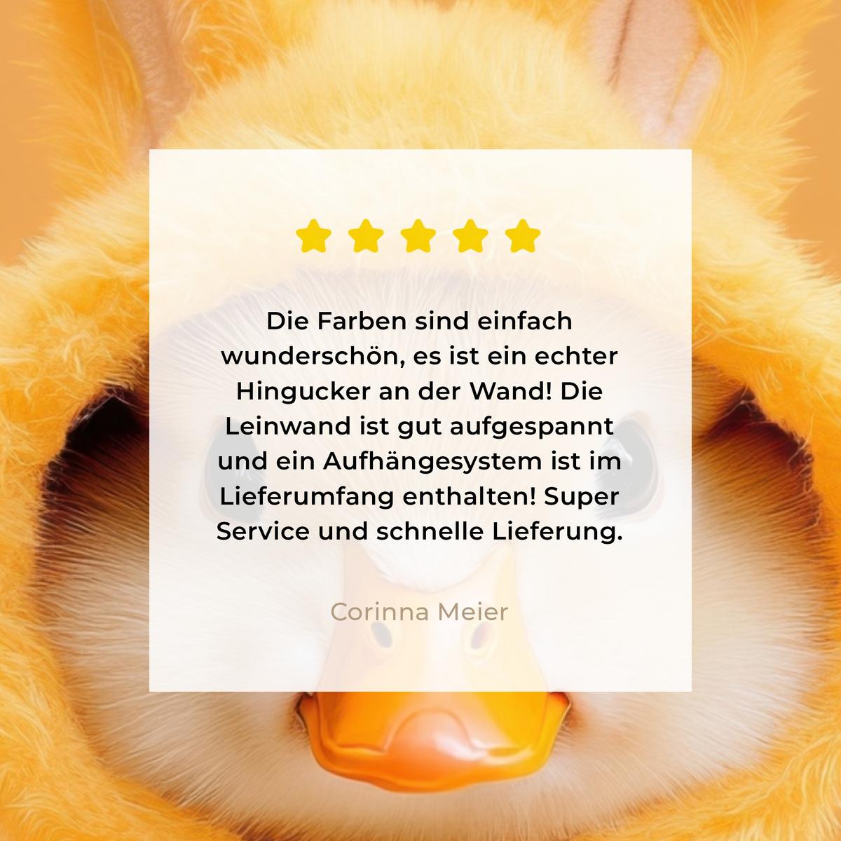LEINWANDBILD Osterhase - Kostüm - Ente Deko Wohnzimmer 20x20 cm - Gelb, Textil (20/20cm) - MuchoWow