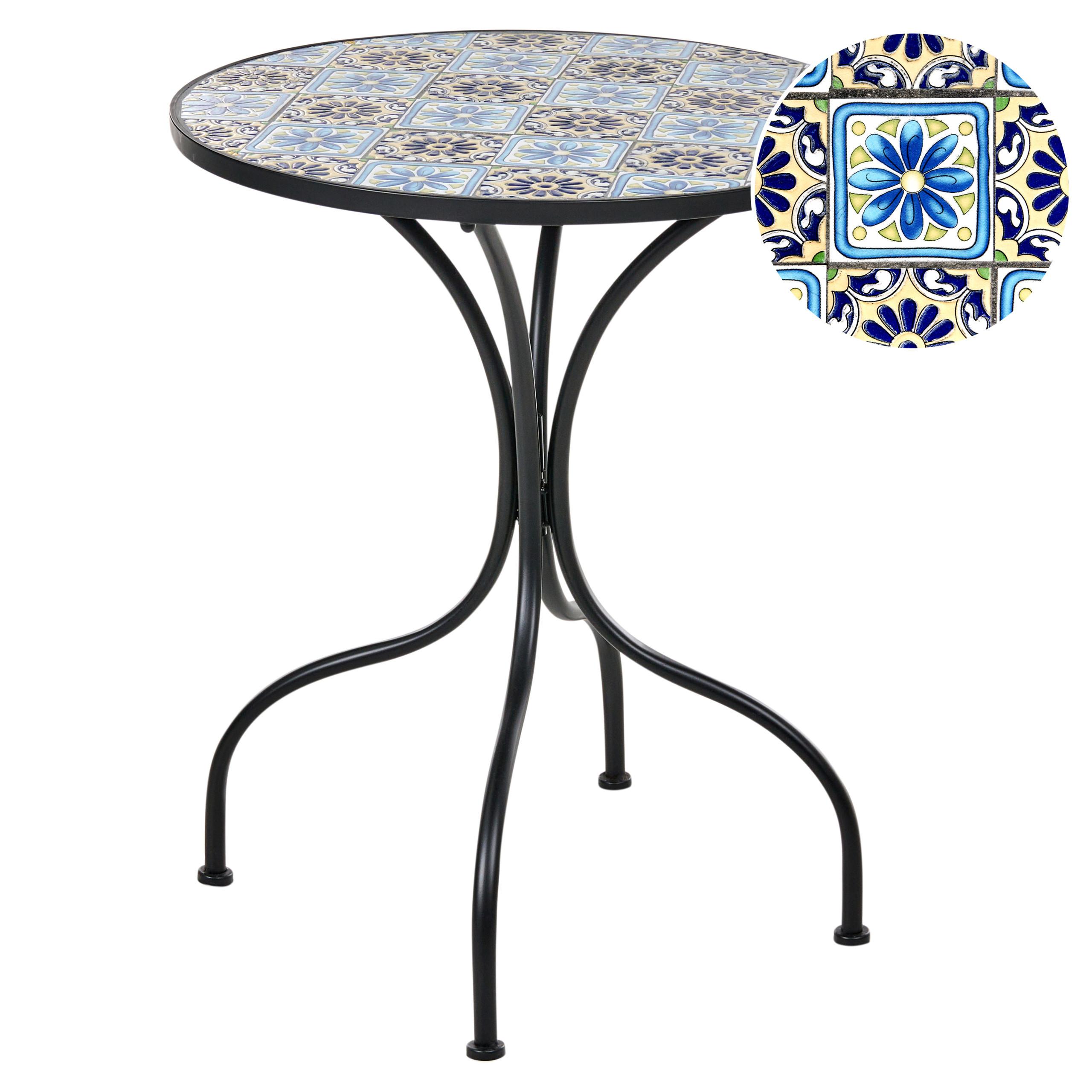 BISTROTISCH 60/60 cm Metall Schwarz Aggius - Schwarz, Metall (60/60/74cm) - Beliani
