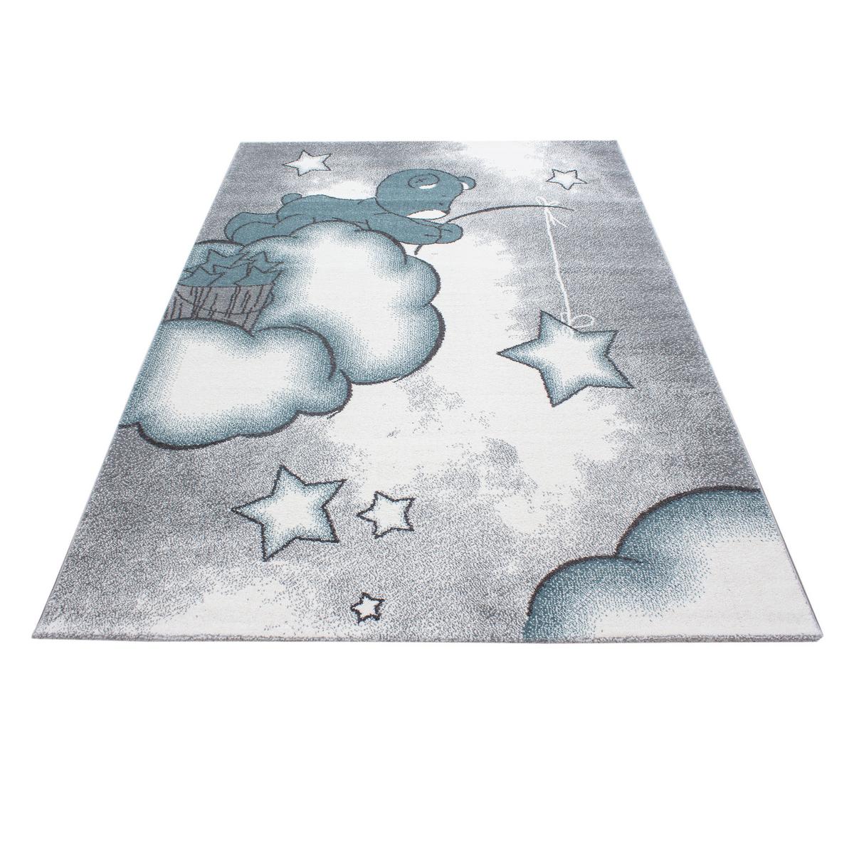 KINDERTEPPICH TASNA, mit Bären-Motiv, Blau, 80 x 150 cm - Blau, Textil (150/80cm) - KADIMA DESIGN
