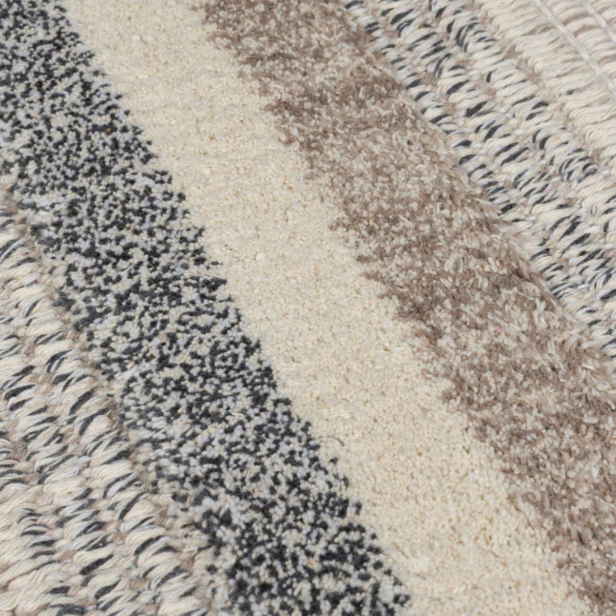 TEPPICH Waschbar RIDGE, gestreift, Grau-Beige, 194 x 290 cm - Beige, Textil (290/194cm) - KADIMA DESIGN