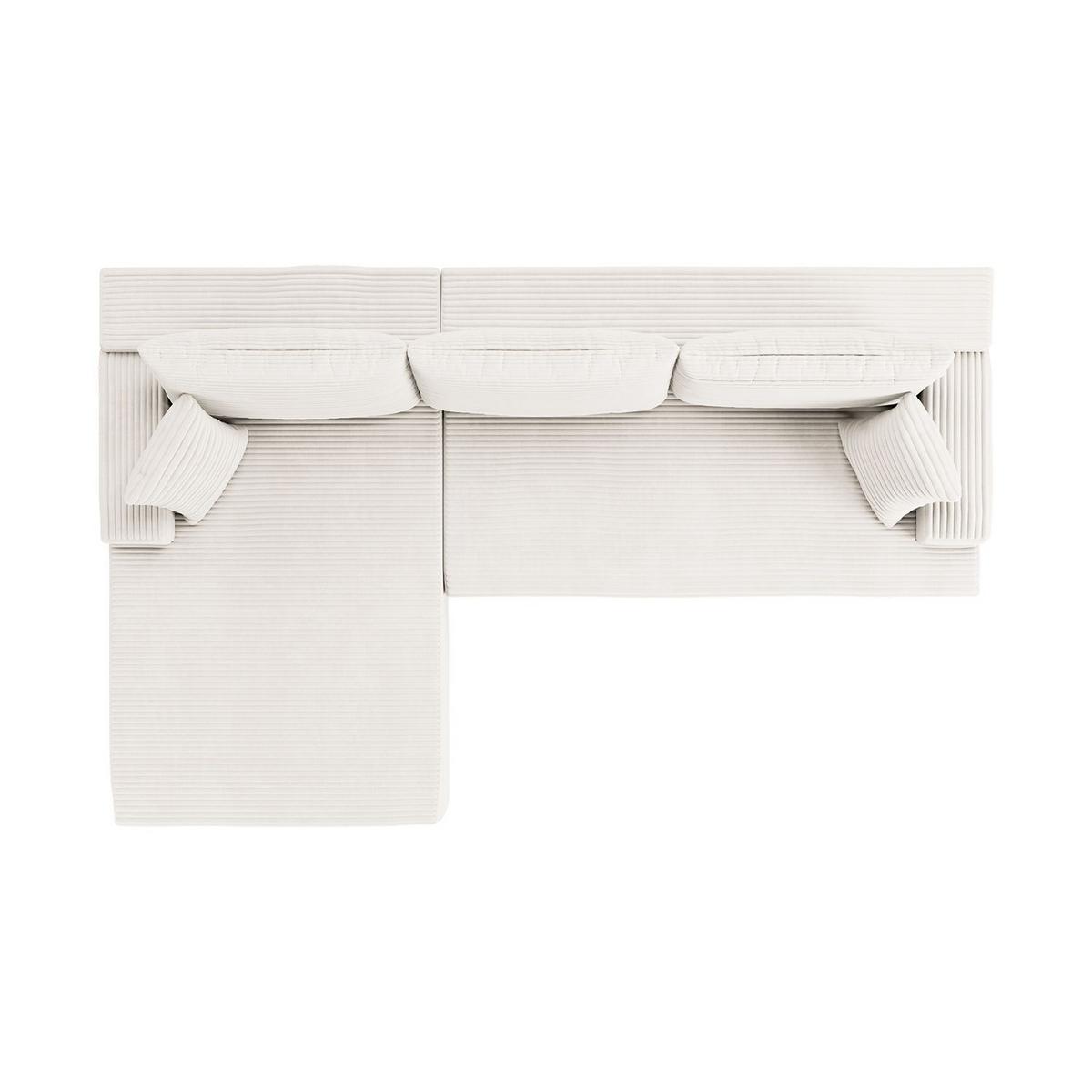 SOFA Coredo creme Cord - Creme, Textil (155/250cm) - Juskys