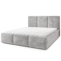POLSTERBETT MORENA LM 180x200 cm mit Bettkästen - Hellgrau - Hellgrau, Holz (180/200cm) - MASSENO
