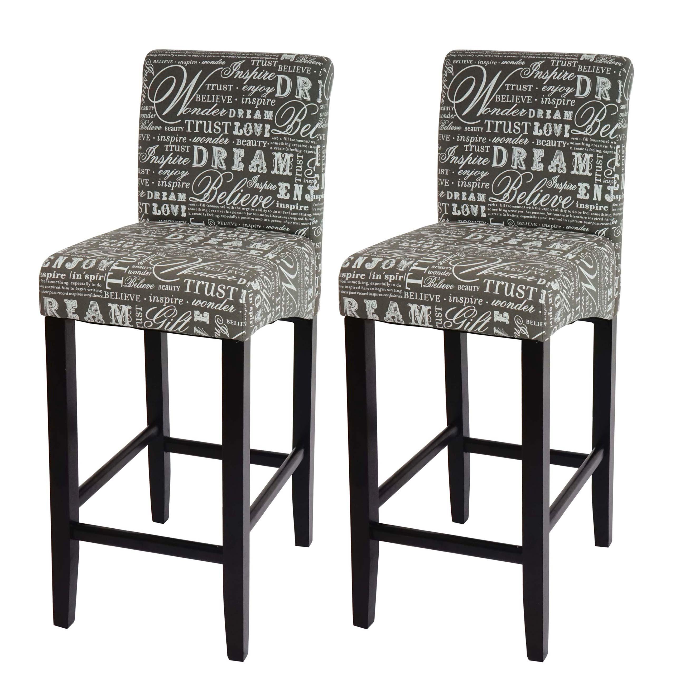 BARHOCKER Grau 2er-Set - Grau, Textil (39/105/53cm) - MCW