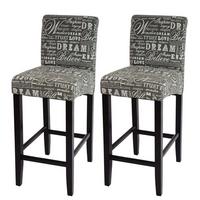 BARHOCKER Grau 2er-Set - Grau, Textil (39/105/53cm) - MCW