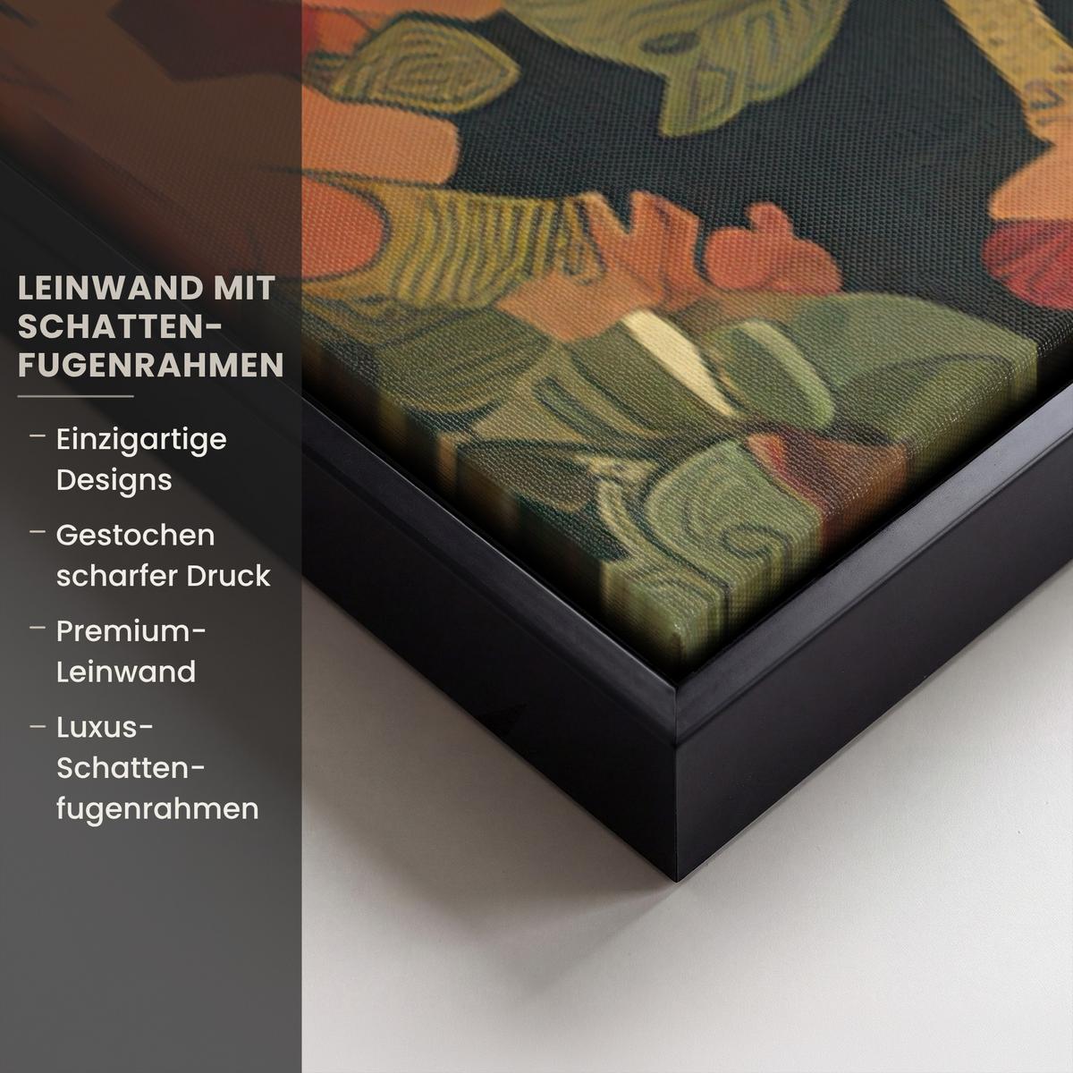 LEINWAND Bilder mit Rahmen - Frau - Blumen - Schmetterlinge - Natur - Vintage - 80x120 - Salbeigrün, Textil (80/120cm) - MuchoWow