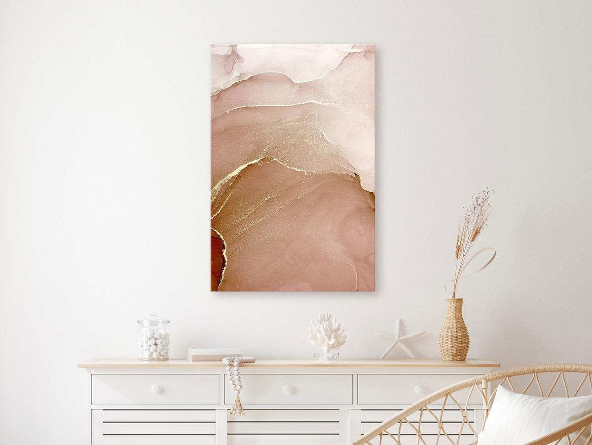 KUNSTDRUCK Braun 40/60 cm - Goldfarben/Braun, Textil (40/60cm) - KUNSTLOFT