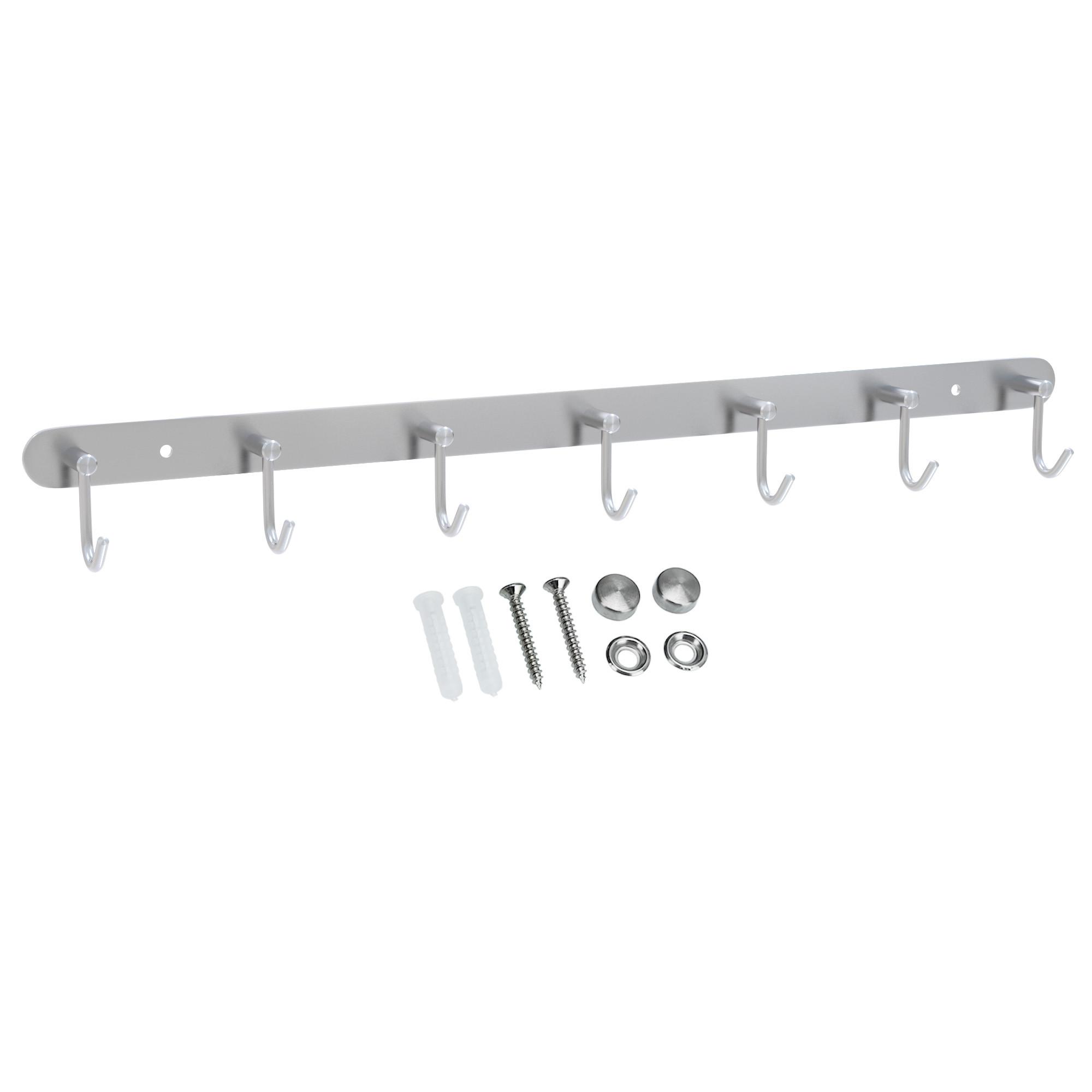GARDEROBENLEISTE 54/5.5/5.5 cm - Silberfarben, Metall (5.5/5.5/54cm) - Intirilife