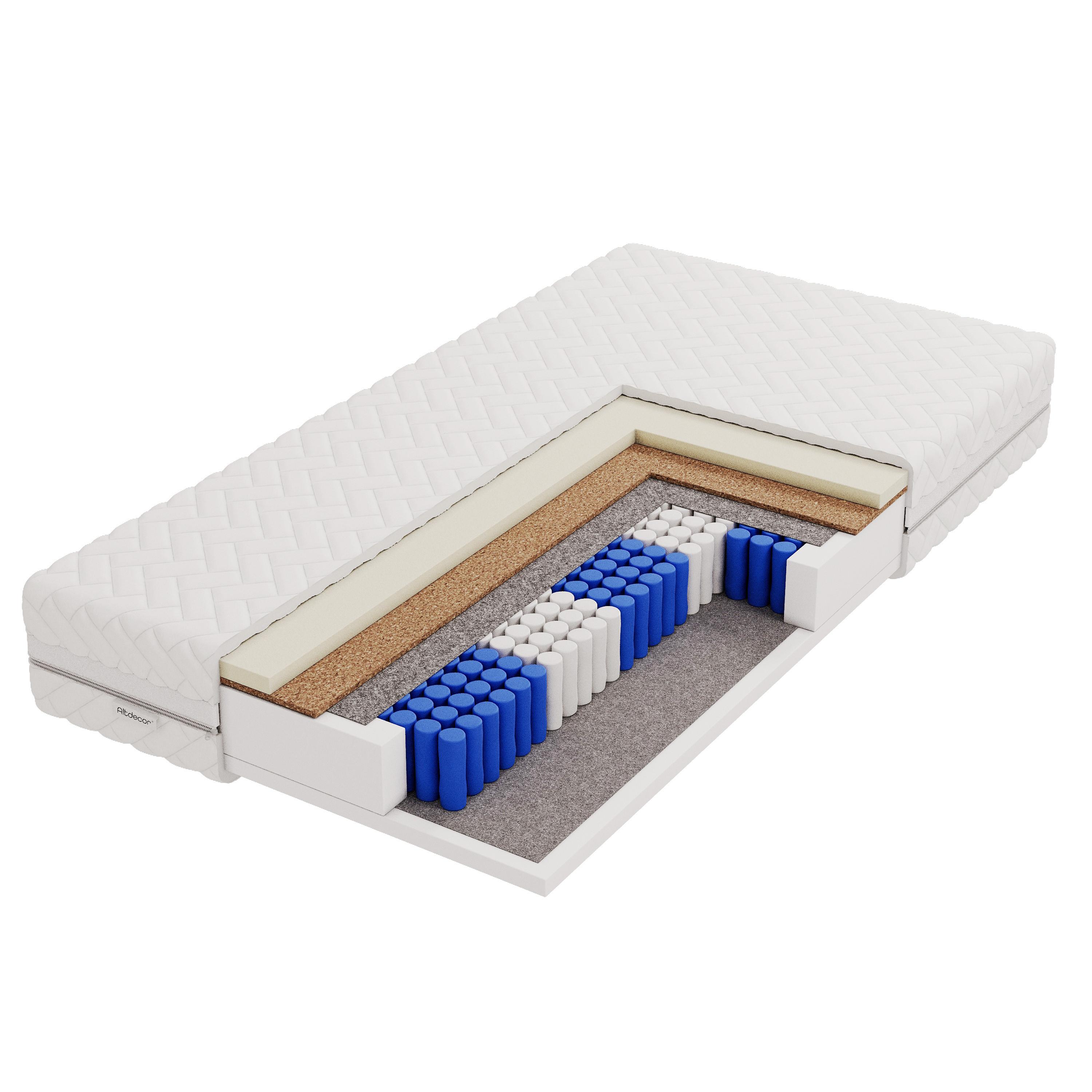 MATRATZE 160x200 Härtegrad H3 & H4 - 20 cm Taschenfederkernmatratze Bett Matratzen LAVELA - Weiß, Kunststoff (160/200cm) - ALTDECOR
