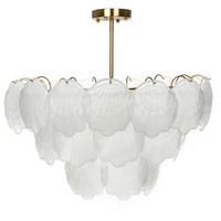 KRONLEUCHTER Glas Messing Caplina - Transparent/Messingfarben, Glas (60/60/65cm) - Beliani