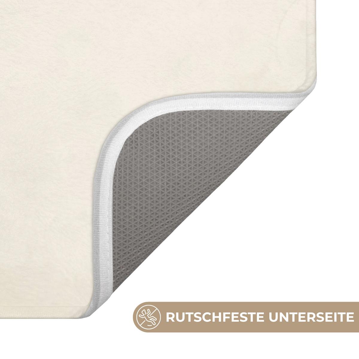 BADEMATTE Japandi - Bambus - Beige 60x120 cm - Ecru, Textil (60/120cm) - OnlyWow