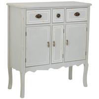 HOLZ-SIDEBOARD mit 3 schubladen und 3 türen 90x38x98 cm - Grau, Holz (90/9/38cm) - Wanderlust