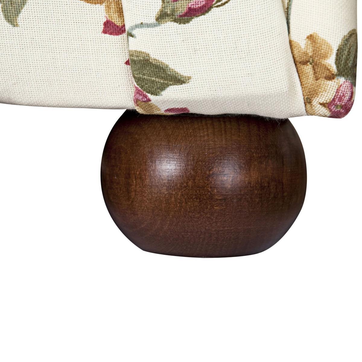 SOFA 2-Sitzer Kama Bezug Flachgewebe Buche nussbaum dunkel / beige - Weiß, Kunststoff (151/85/81cm) - 58aufmkessel