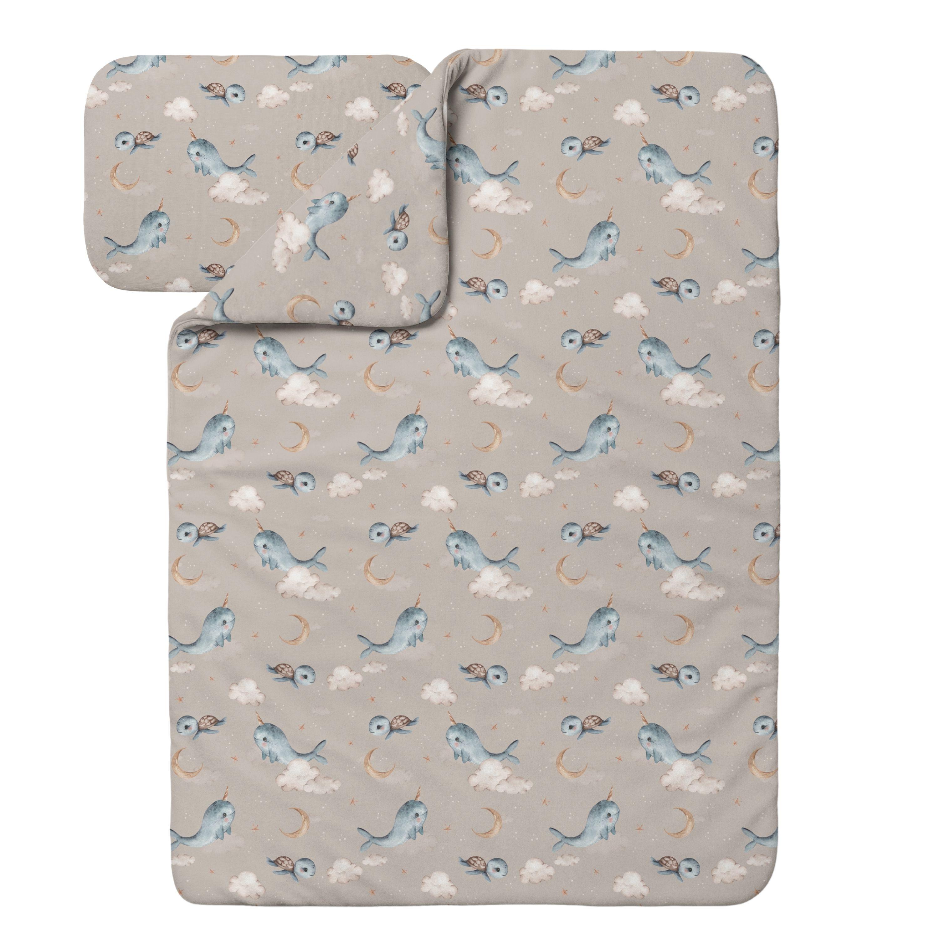 BABY Bambus-Bettwäsche Wale - Cappuccino, Textil (100/135cm) - waldin