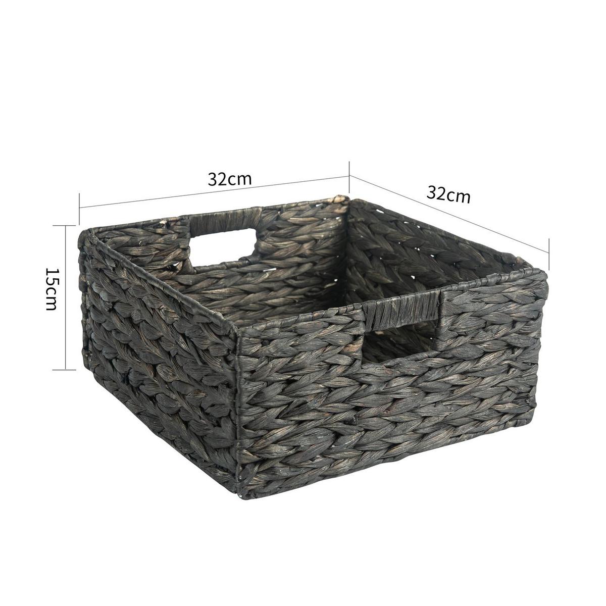 AUFBEWAHRUNGSKÖRBE LANZI 2er-Set schwarz - Schwarz, Naturmaterialen (32/15/32cm) - IDIMEX