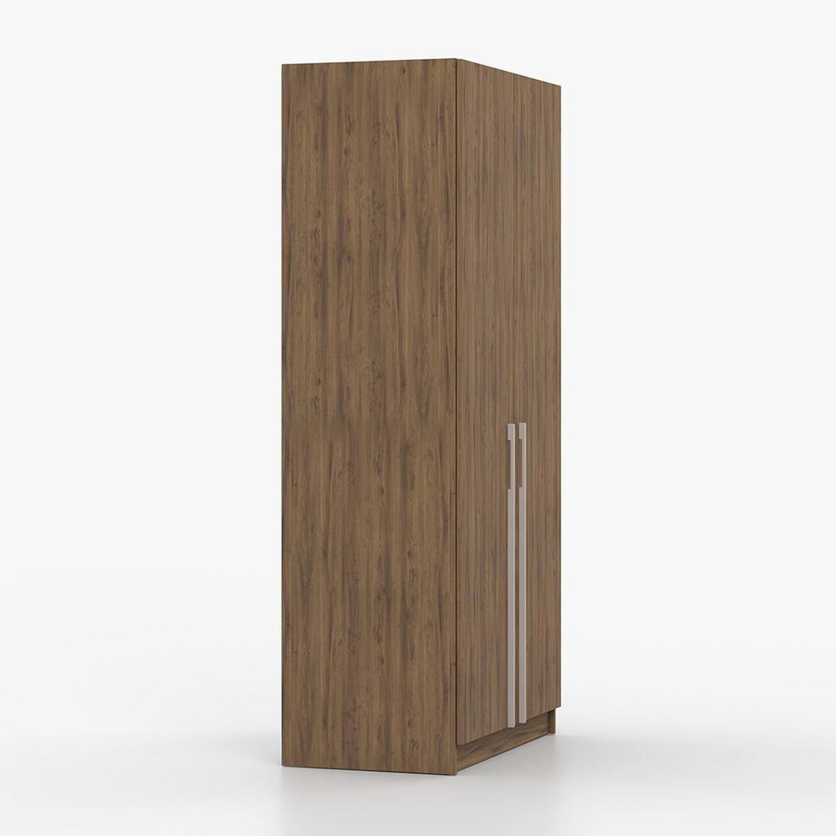 DREHTÜRENSCHRANK ROSA III 2D 100/210/55, 2-türig, Nussbaum - Kaschmir/Nussbaumfarben, Holzwerkstoff (100/210/55cm) - imoebel24