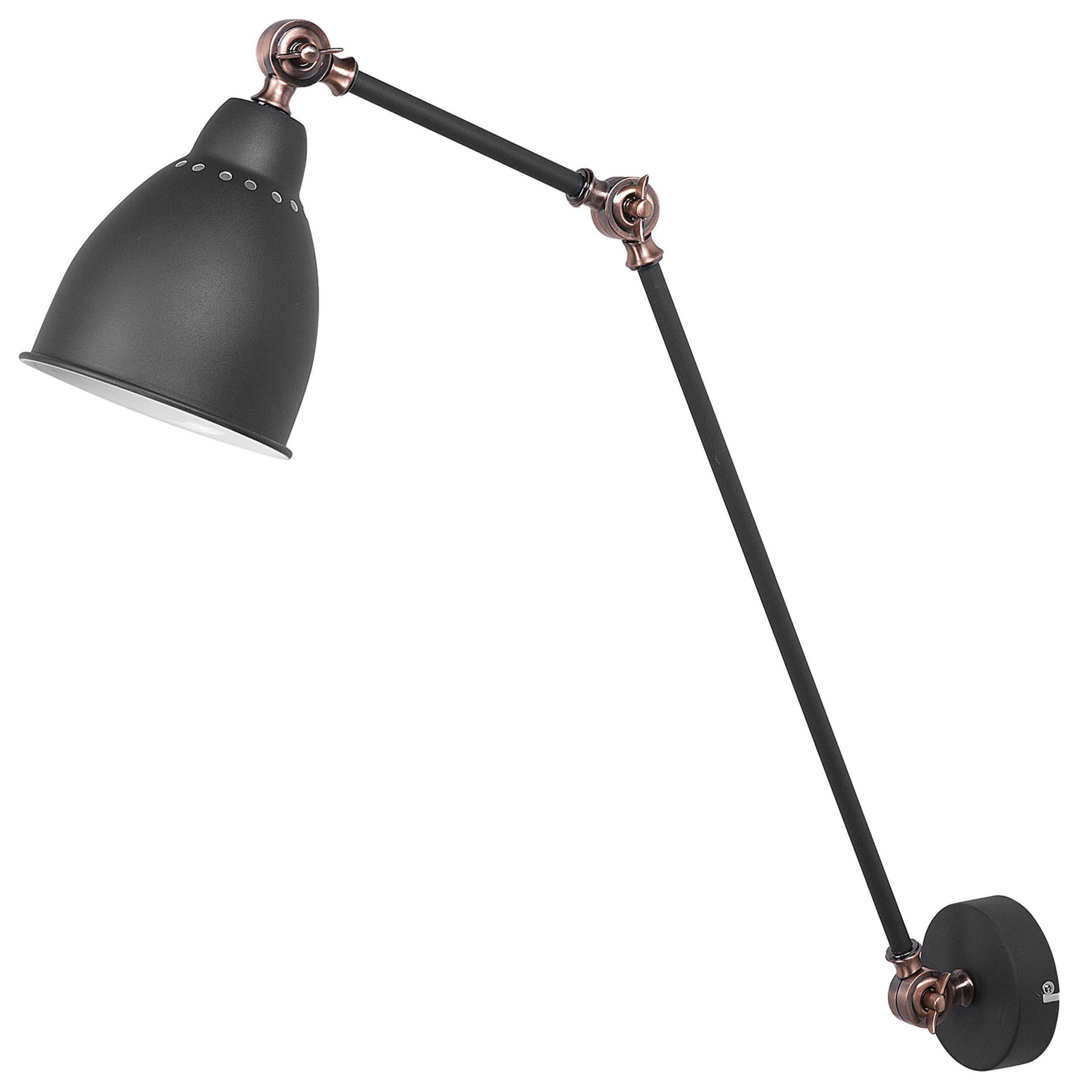 WANDLEUCHTE Mississippi 49/14/23 cm - Grau, Metall (14/44/78cm) - Beliani