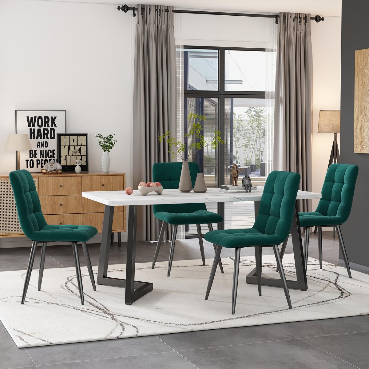 ESSTISCH Weiß 117/68/75CM - Weiß, Holzwerkstoff/Metall (117/68/75cm) - Urban Meuble